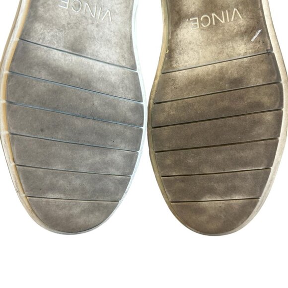 Vince Newlyn Suede Leather Pull-on Booties High Top Sneakers Grey Size 7 Women's - Picture 10 of 11